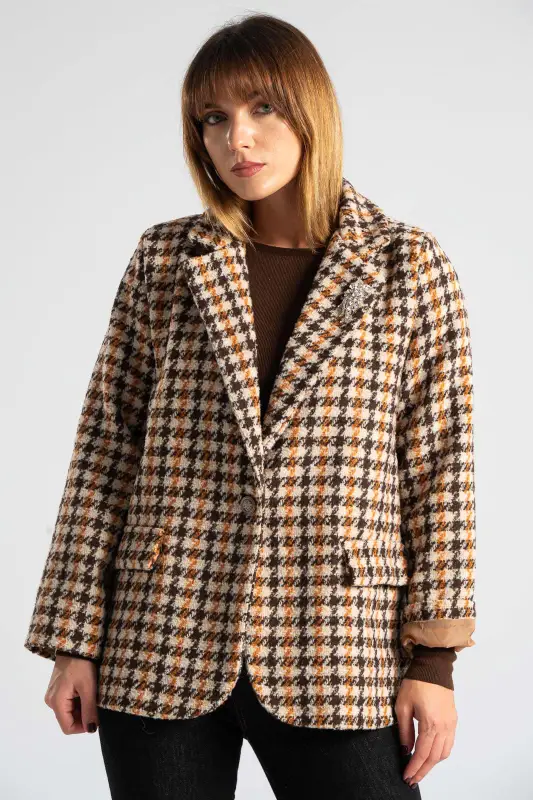 Σακάκι Καρό Καρφίτσες