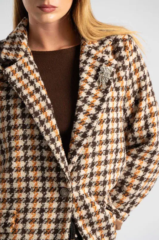 Σακάκι Καρό Καρφίτσες