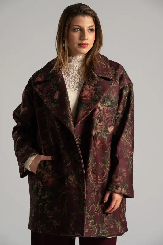 Σακάκι Μακρύ Πέτο Floral