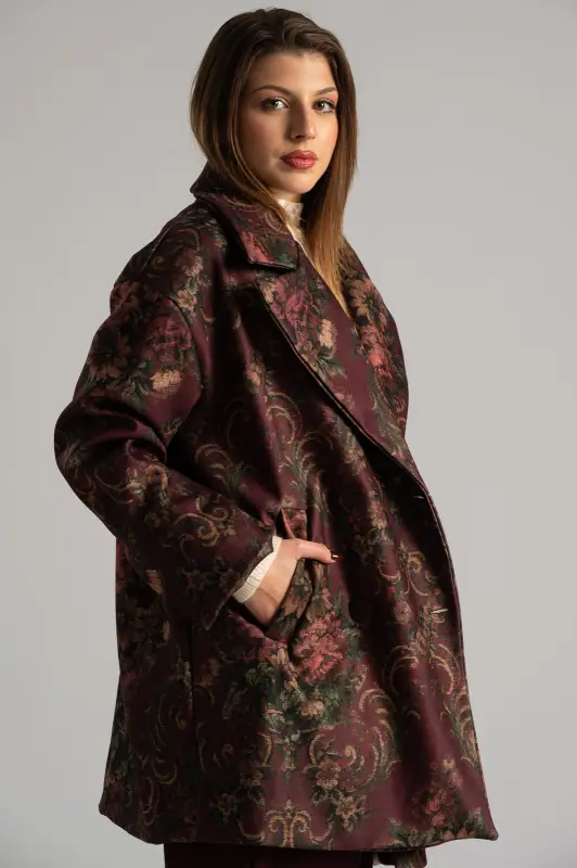 Σακάκι Μακρύ Πέτο Floral