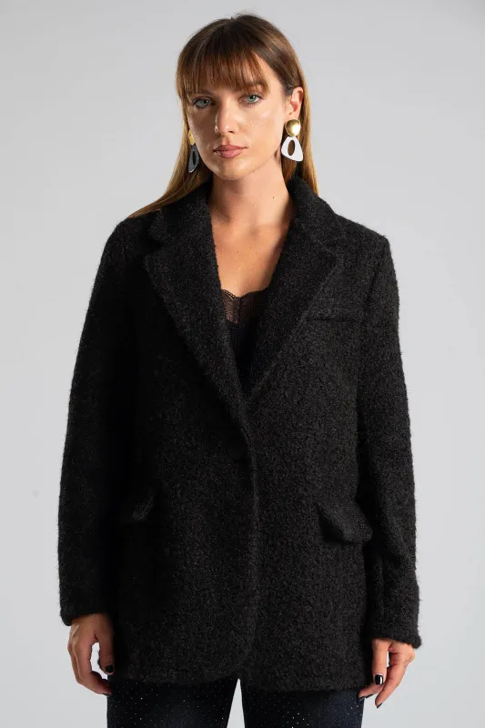Jacket Boucle Solid Color
