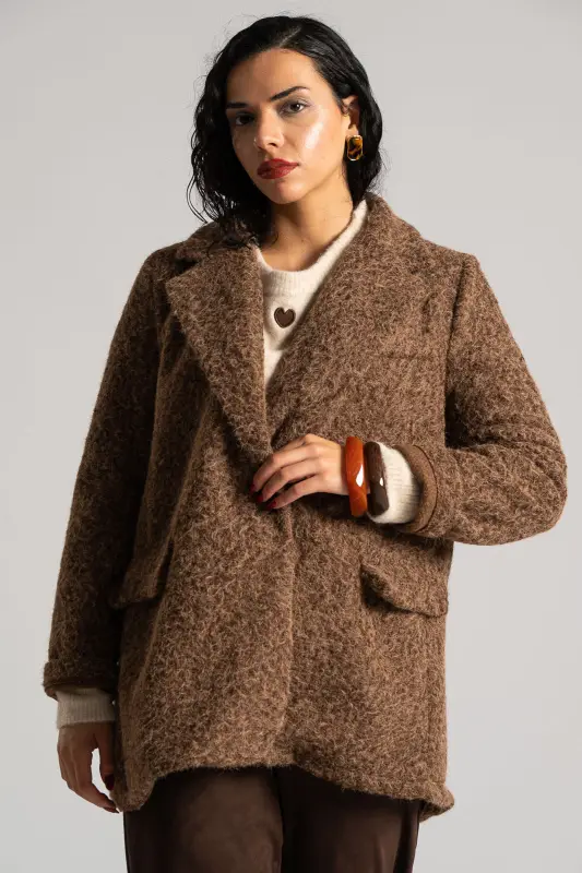 Jacket Boucle Solid Color