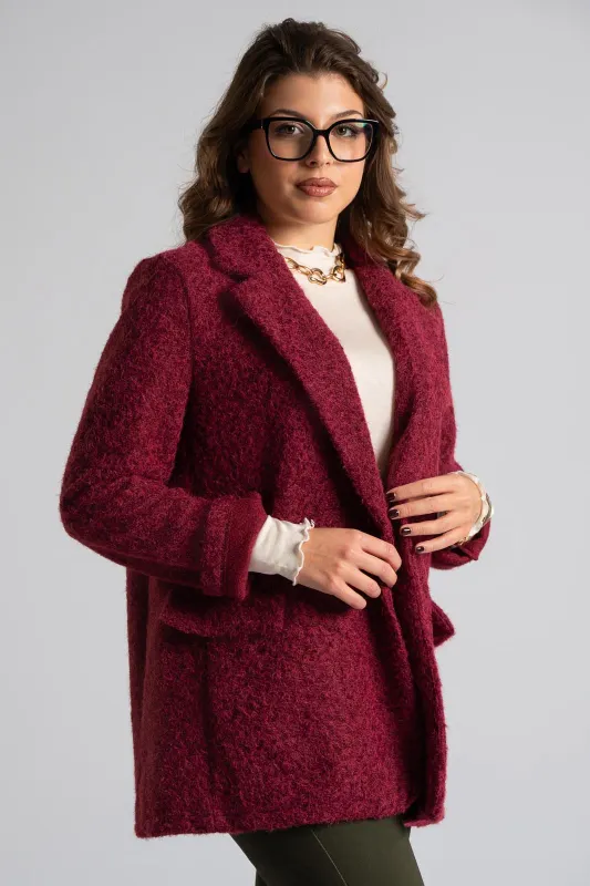 Jacket Boucle Solid Color