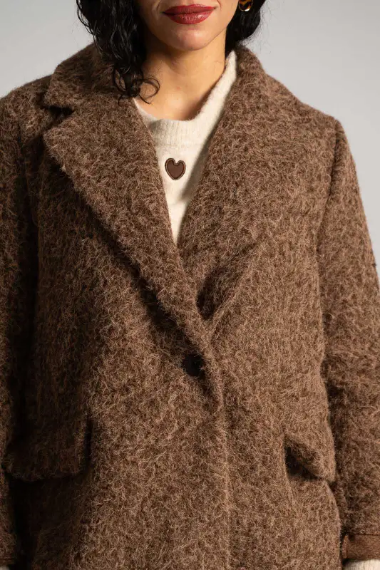 Jacket Boucle Solid Color