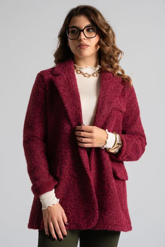 Jacket Boucle Solid Color