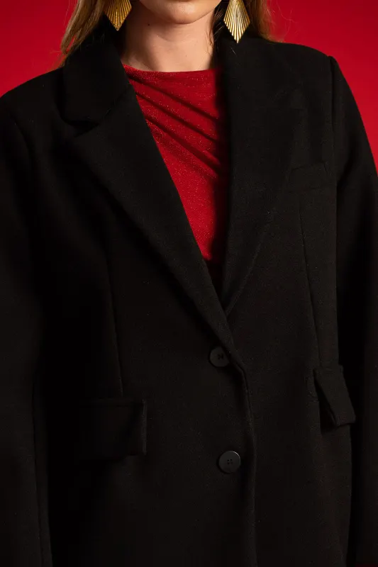 Blazer Lapel Pockets Flap