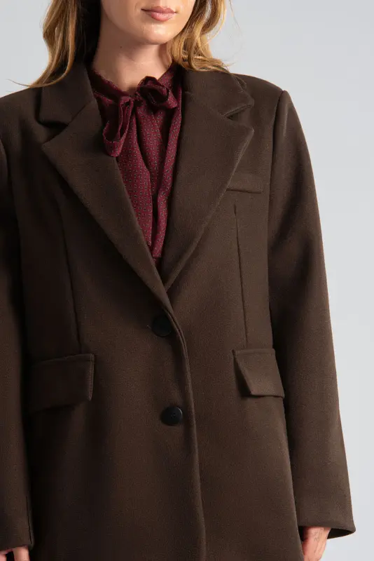 Blazer Lapel Pockets Flap