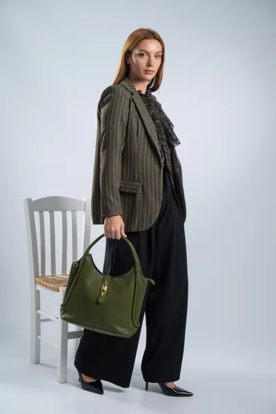 Blazer Striped Caramel-Khaki 