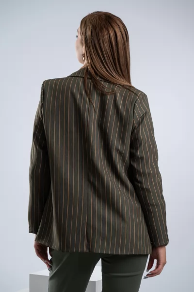 Blazer Striped Caramel-Khaki 