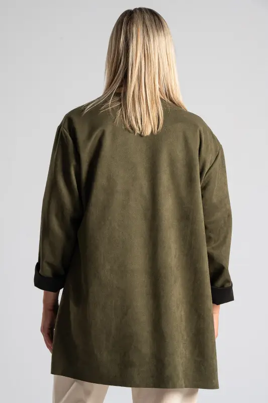 Suede Blazer Square Pockets
