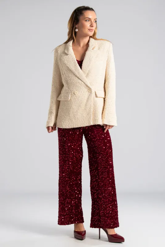 Tweed Blazer Sequin