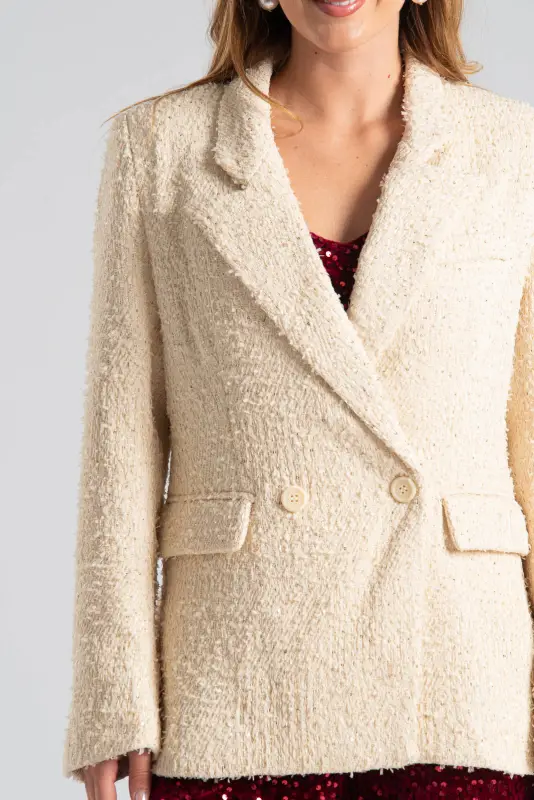 Tweed Blazer Sequin