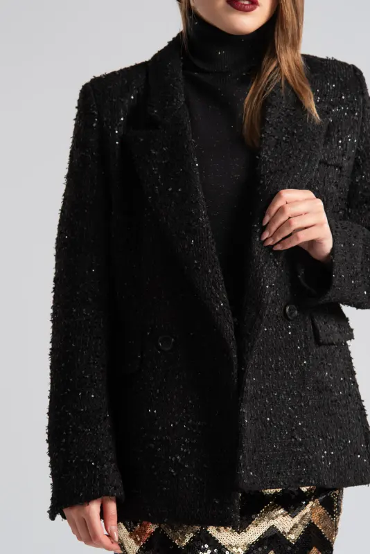 Tweed Blazer Sequin