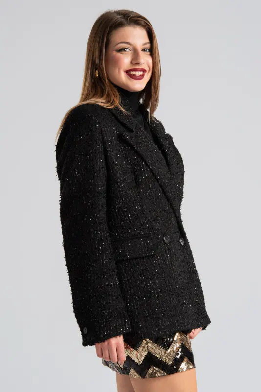 Tweed Blazer Sequin