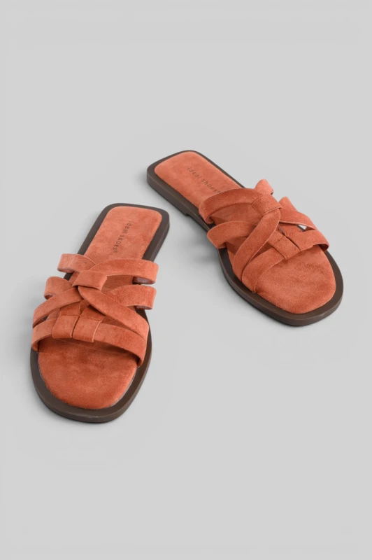 Σανδάλια Flat Σουέτ