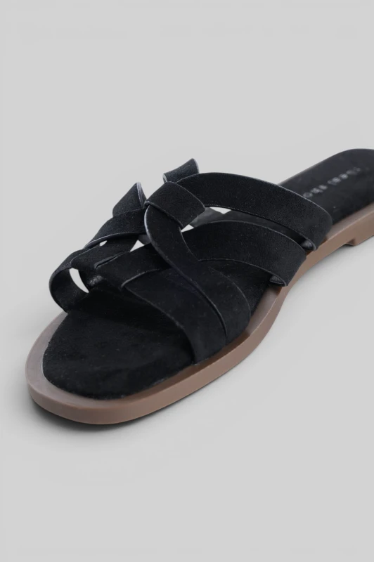 Σανδάλια Flat Σουέτ