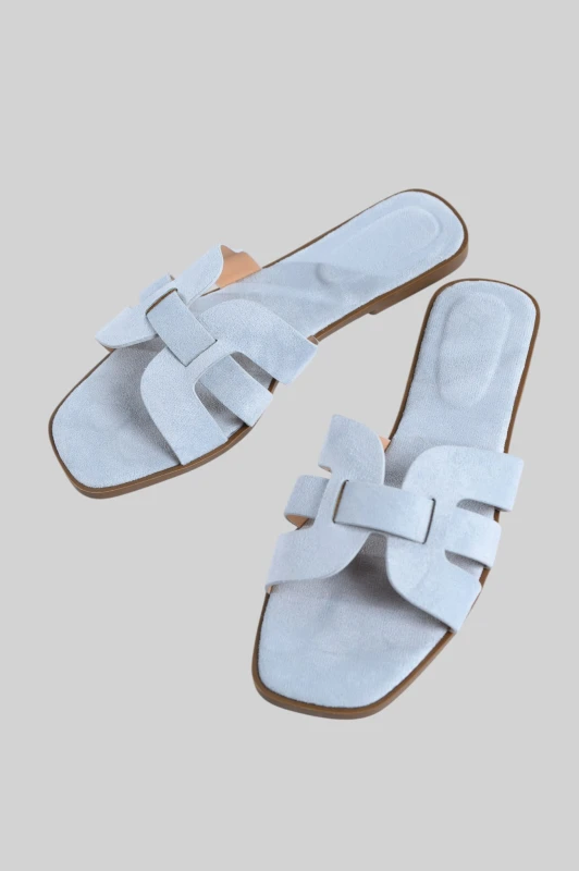 Σανδάλια Flat Σουέτ