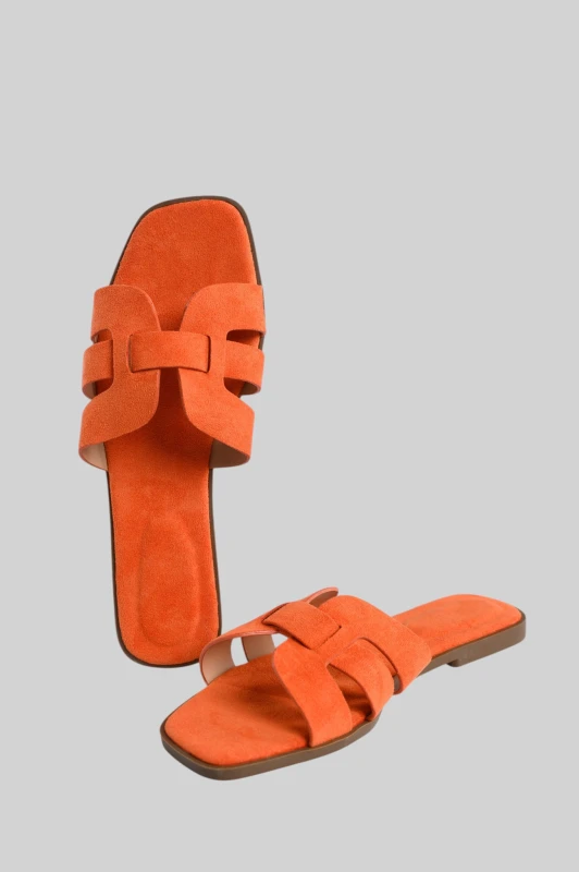 Σανδάλια Flat Σουέτ