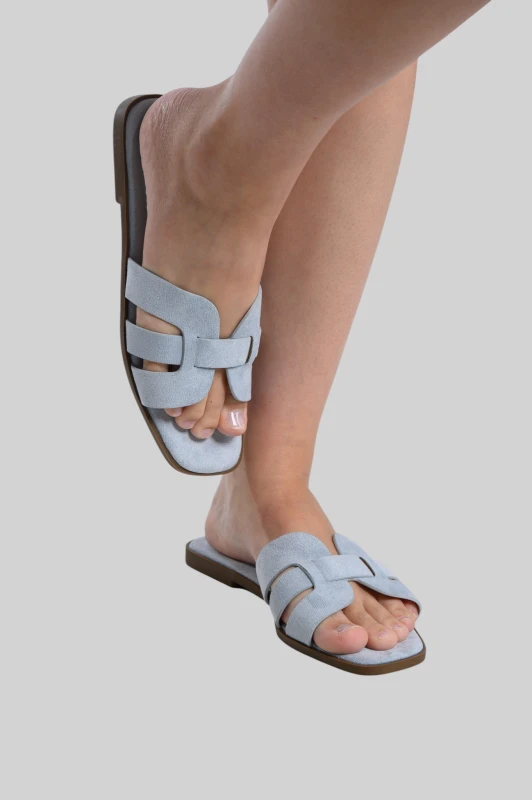Σανδάλια Flat Σουέτ