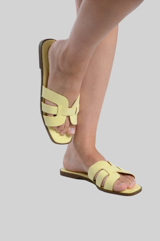 Σανδάλια Flat Σουέτ