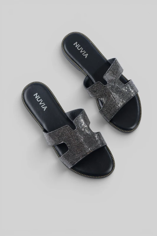 Σανδάλια Flat Στρας