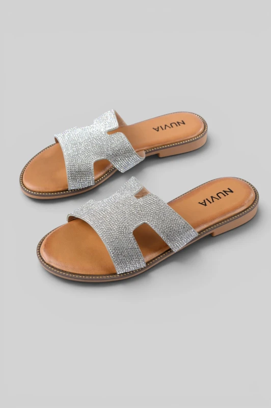 Σανδάλια Flat Στρας