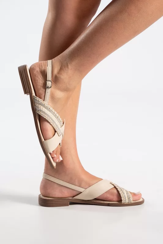 Sandals Rhinestone Crossed