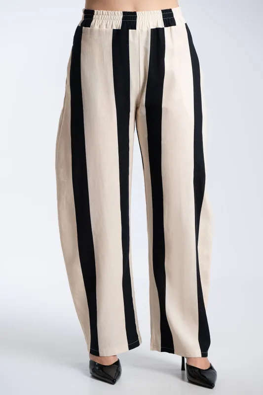 Σετ Αμάνικη Μπλούζα-Παντελόνι Ριγέ