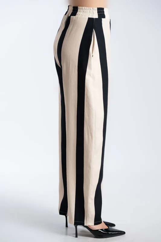 Σετ Αμάνικη Μπλούζα-Παντελόνι Ριγέ