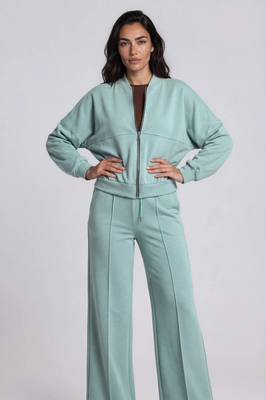 Track Suit Set Jacket Zipper 