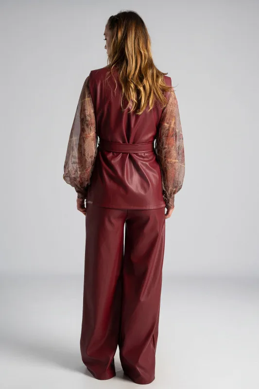 Σετ Γιλέκο-Παντελόνι Δερματίνη