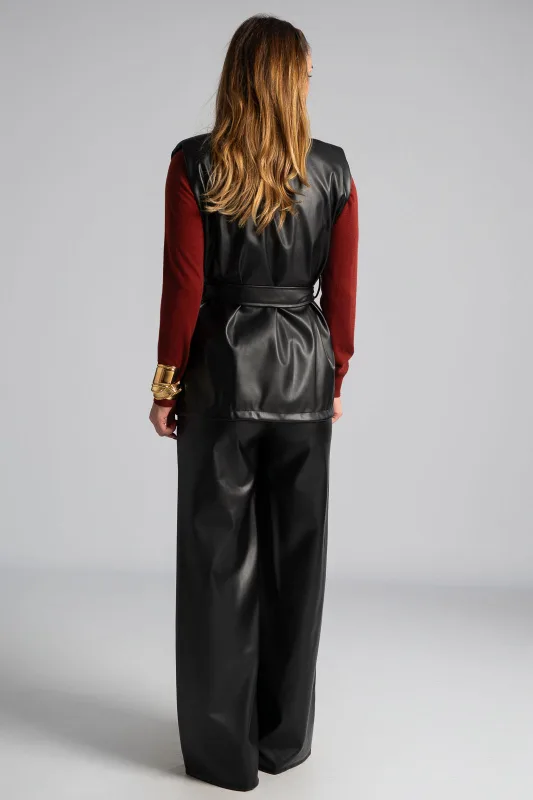 Σετ Γιλέκο-Παντελόνι Δερματίνη