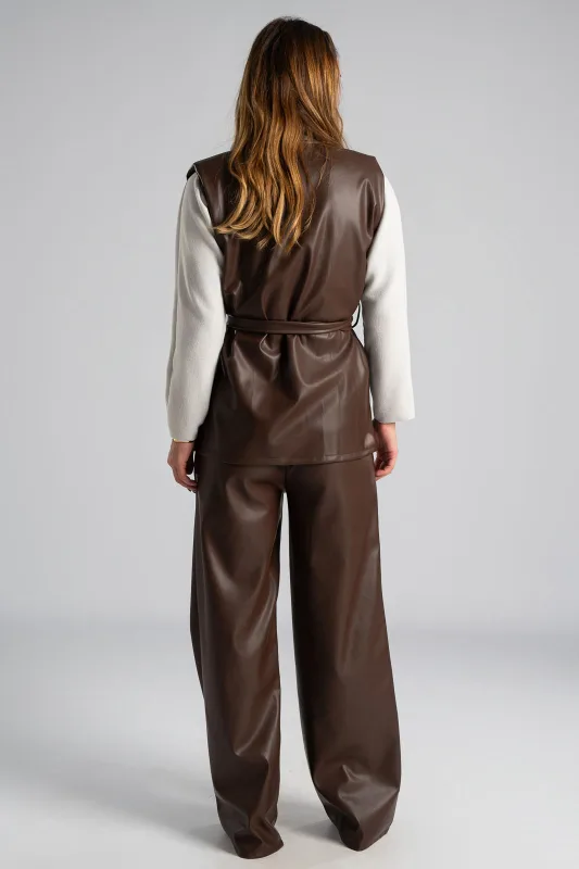 Σετ Γιλέκο-Παντελόνι Δερματίνη