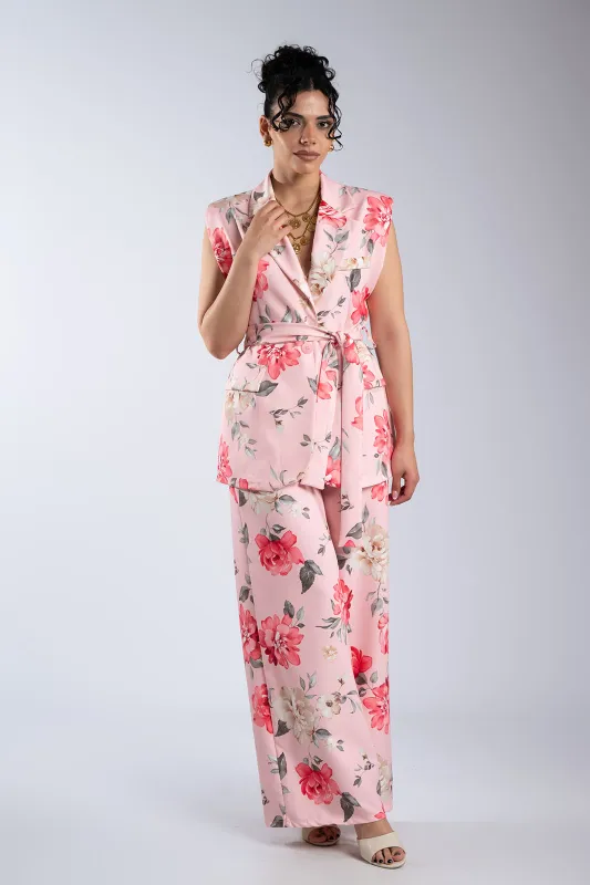 Floral Set Vest-Pants 