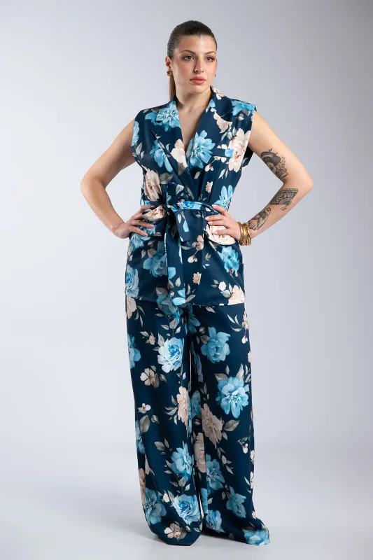 Floral Set Vest-Pants 