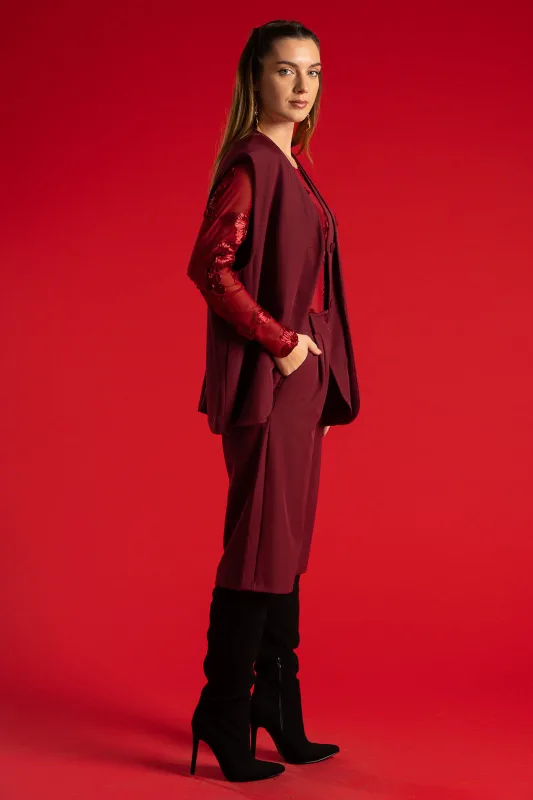 Σετ Γιλέκο-Βερμούδα Μονόχρωμο