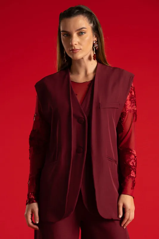 Σετ Γιλέκο-Βερμούδα Μονόχρωμο