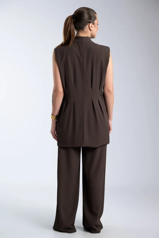 Σετ Μεσάτο Γιλέκο-Παντελόνι Μονόχρωμο