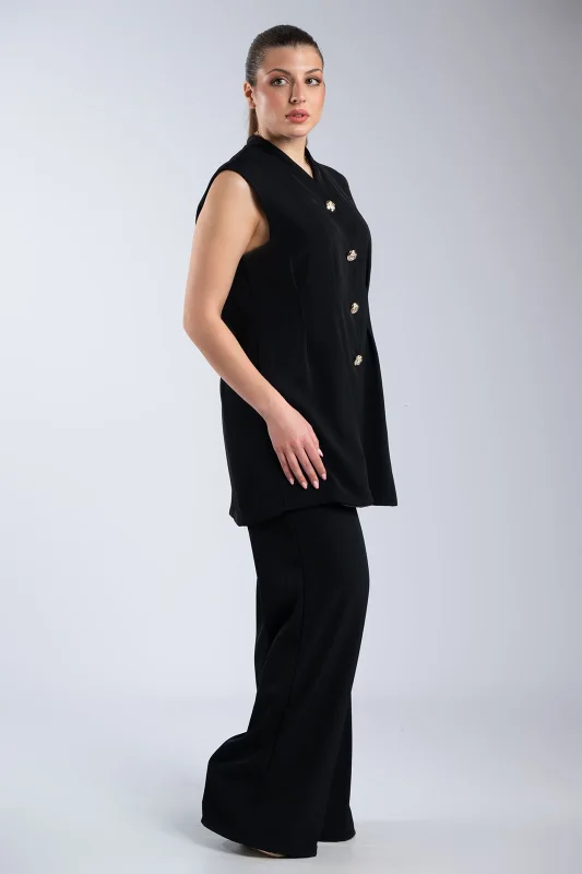 Σετ Μεσάτο Γιλέκο-Παντελόνι Μονόχρωμο