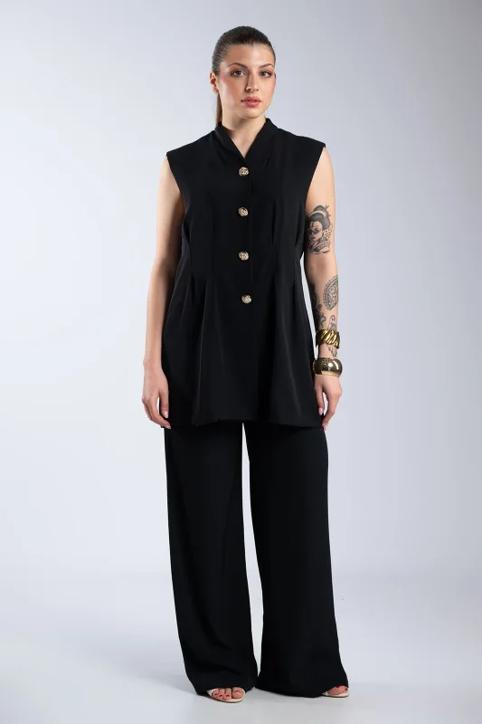 Σετ Μεσάτο Γιλέκο-Παντελόνι Μονόχρωμο