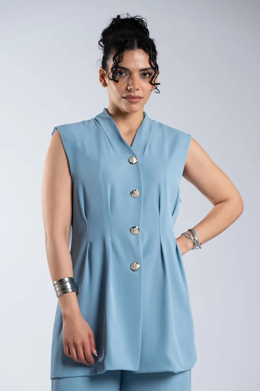 Σετ Μεσάτο Γιλέκο-Παντελόνι Μονόχρωμο