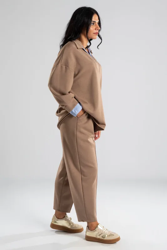 Set Blouse with Collar and Trousers