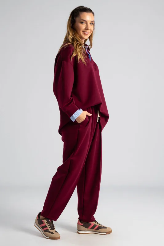 Set Blouse with Collar and Trousers