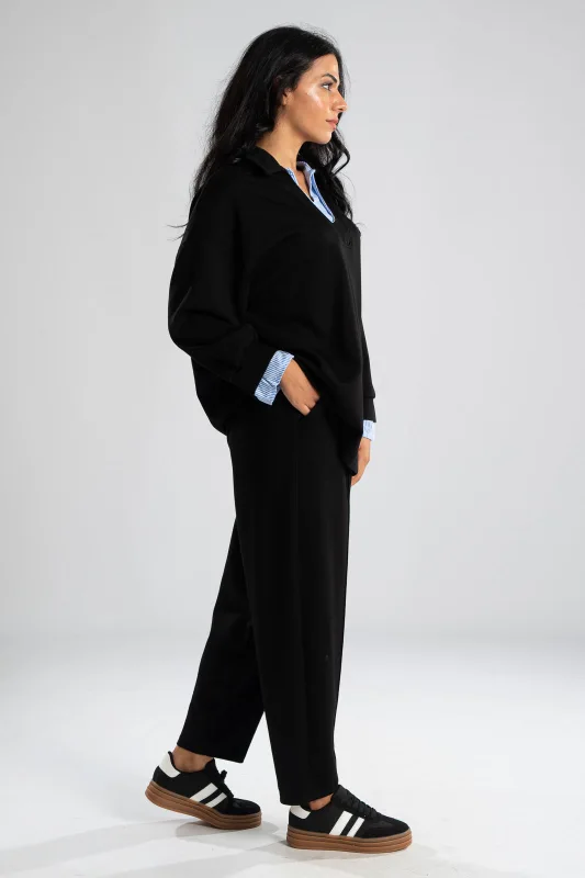 Set Blouse with Collar and Trousers