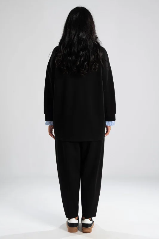 Set Blouse with Collar and Trousers