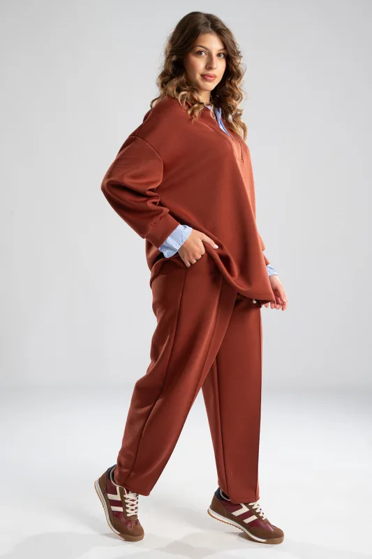 Set Blouse with Collar and Trousers