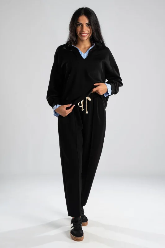 Set Blouse with Collar and Trousers