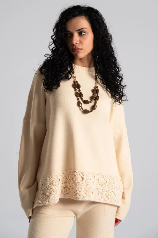 Set Blouse With Lace Pants