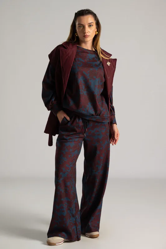 Set of Blouse with Pants Printed 