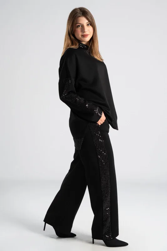 Σετ Μπλούζα Με Παντελόνι Παγιέτες